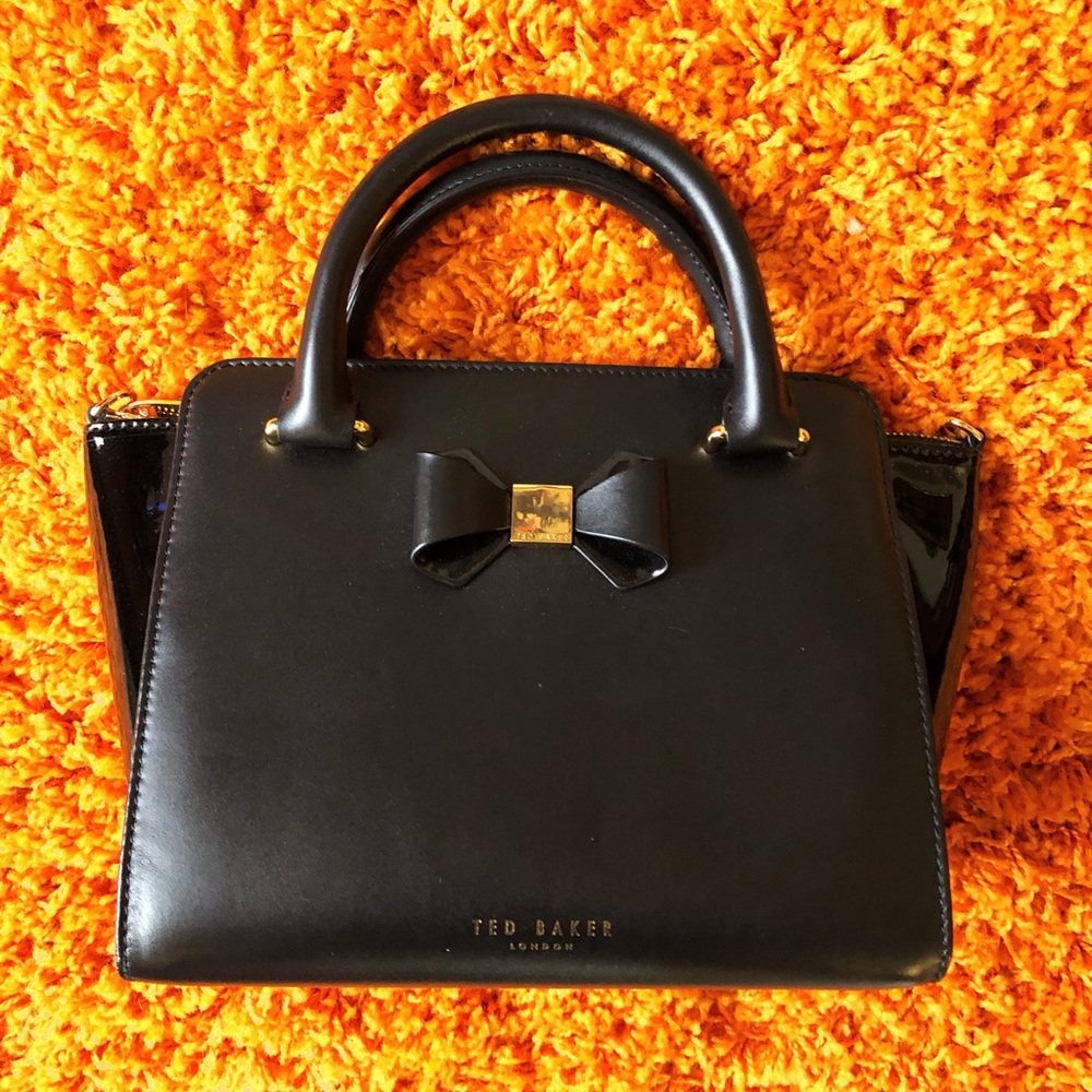 Ted Baker Charmea black bow tie purse